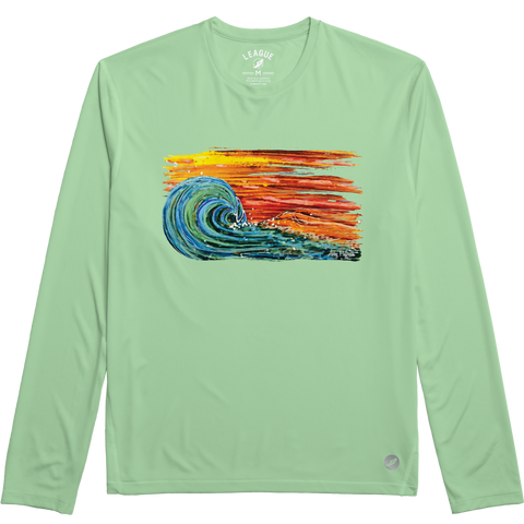 Sunset Surf by Abby Paffrath - Sundial Long Sleeve Crew
