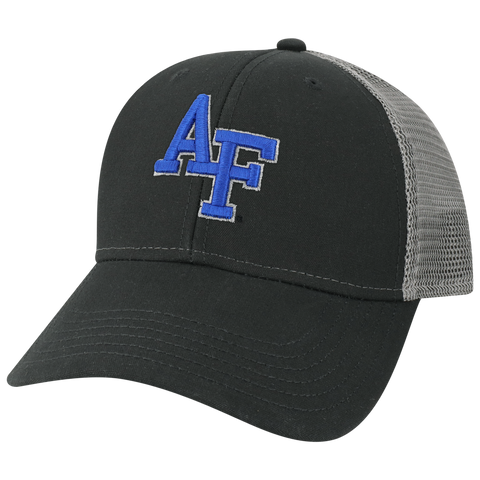 Air Force Falcons Black/Dark Grey Lo-Pro Snapback Adjustable Trucker Hat
