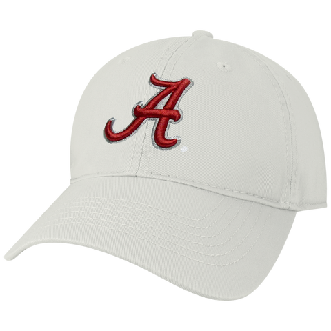 Alabama Crimson Tide White Youth Relaxed Twill Hat