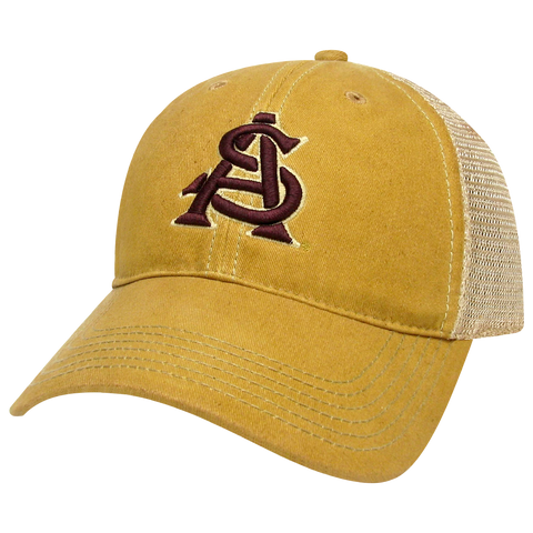Arizona State Sun Devils OFA Yellow Old Favorite Adjustable Trucker Hat