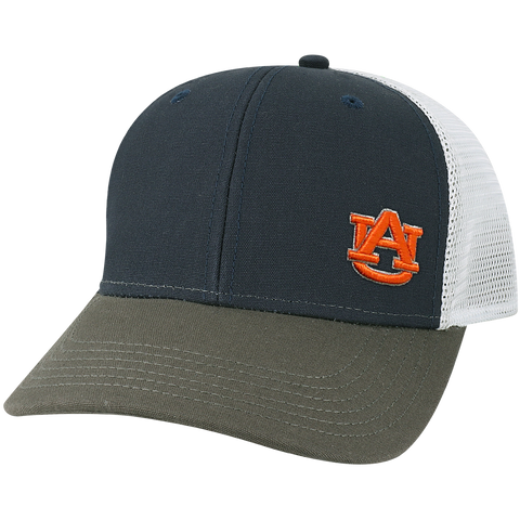Auburn Tigers Navy/Dark Grey/Silver Mid-Pro Snapback Adjustable Trucker Hat
