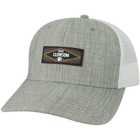 Clemson Mélange Grey/White Mid-Pro Snapback