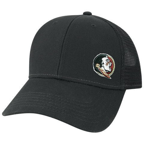 Florida State Seminoles Black Lo-Pro Snapback Adjustable Trucker Hat
