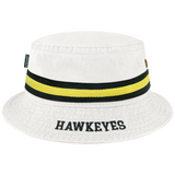Iowa Hawkeyes White Relaxed Twill Bucket Hat