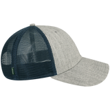 Michigan Wolverines Heather Grey/Navy Lo-Pro Snapback Adjustable Trucker Hat