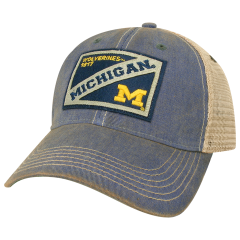 Michigan Wolverines OFA Blue Old Favorite Adjustable Trucker Hat