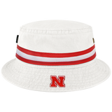 Nebraska Cornhuskers White Relaxed Twill Bucket Hat