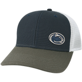 Penn State Nittany Lions Navy/Dark Grey/Silver Mid-Pro Snapback Adjustable Trucker Hat
