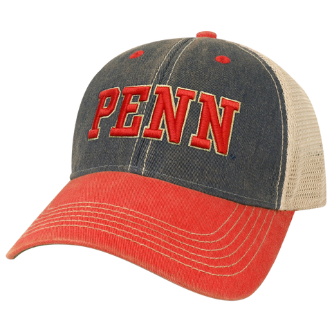 Penn OFA Navy/Scarlet Old Favorite Adjustable Trucker Hat