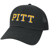 Pittsburgh Panthers College Vault Black Lo-Pro Snapback Adjustable Trucker Hat