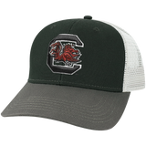 South Carolina Gamecocks Black/Dark Grey/Silver Mid-Pro Snapback Adjustable Trucker Hat