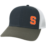 Syracuse Orange Navy/Dark Grey/Silver Mid-Pro Snapback Adjustable Trucker Hat