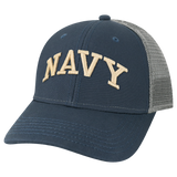Navy Midshipmen Navy/Dark Grey Youth Lo-Pro Structured Snapback Adjustable Trucker Hat