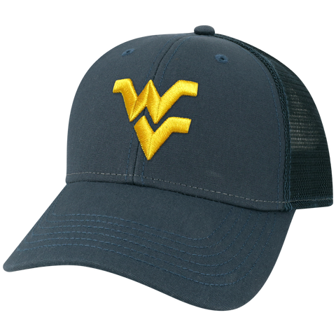 West Virginia Mountaineers Navy Lo-Pro Snapback Adjustable Trucker Hat