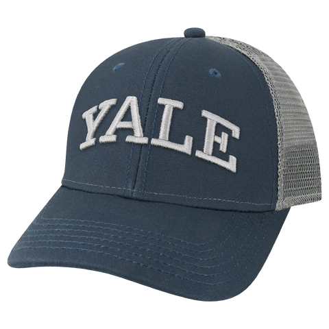 Yale University Bulldogs Navy/Dark Grey Youth Lo-Pro Structured Snapback Adjustable Trucker Hat